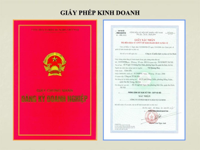 Giấy Chứng Nhận Đăng Ký Doanh Nghiệp trước đây gọi là Giấy Phép Kinh Doanh