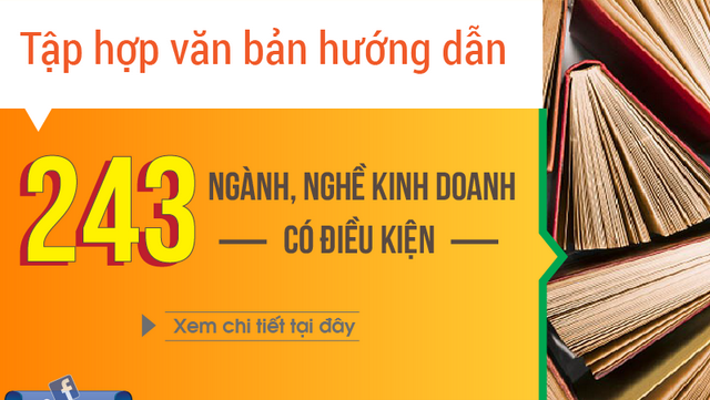 243 Ngành nghề kinh doanh có điều kiện kinh doanh phải biết