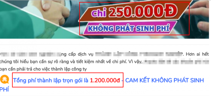 Tỉnh táo khi xem xét mức giá thành lập công ty hiện nay