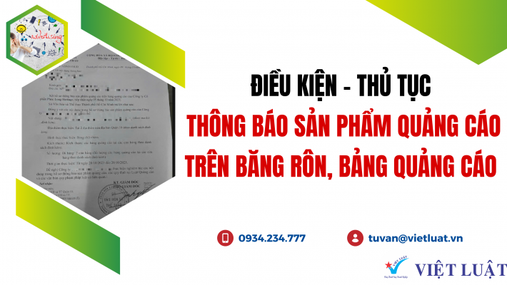 Thông báo sản phẩm quảng cáo