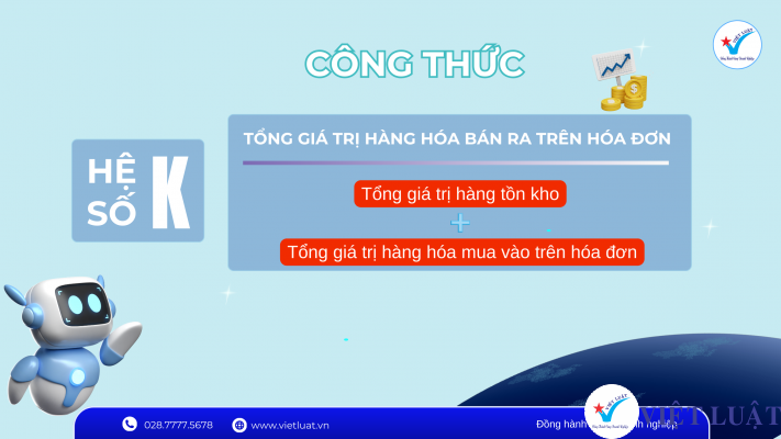 Công thức tính hệ số K