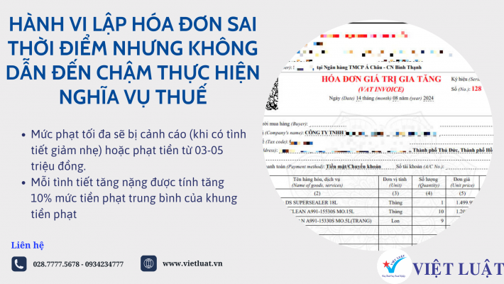 Phạt vi phạm nếu lập hóa đơn sai thời điểm