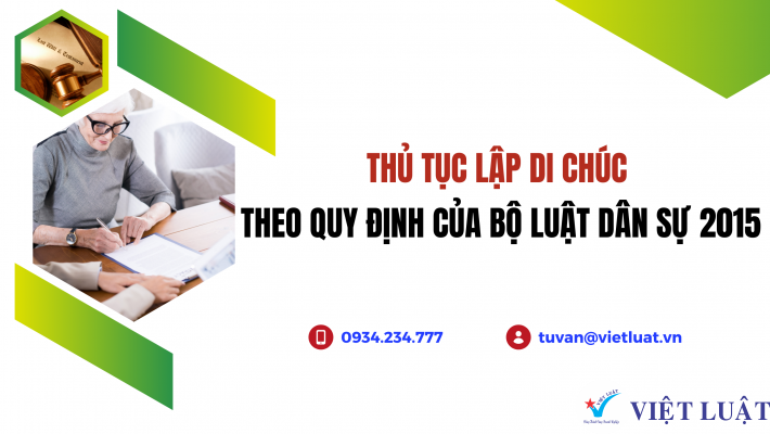 Thủ tục lập di chúc