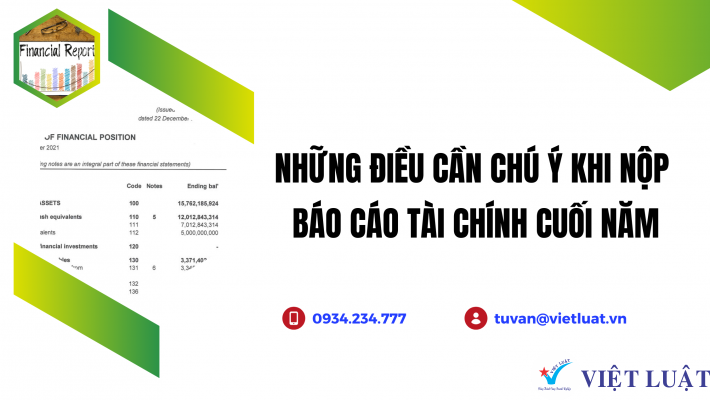 Những lưu ý khi nộp báo cáo tài chính