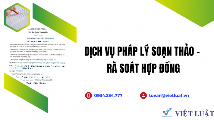 Dịch vụ soạn thảo, rà soát hợp đồng