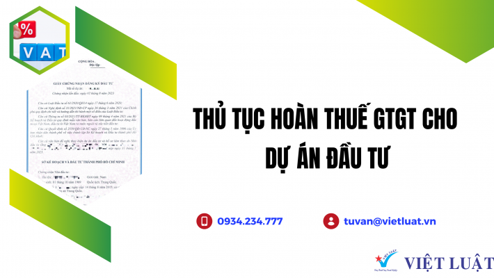 Hoàn thuế GTGT đối với dự án đầu tư