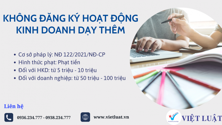 Phạt vi phạm hành chính liên quan đến hoạt động dạy thêm