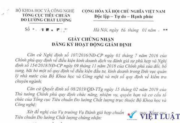 Hoạt động giám định chất lượng sản phẩm, hàng hóa